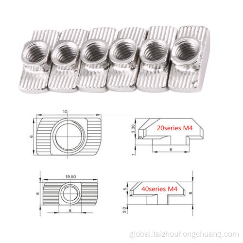 Stainless Steel Nut Stainless steel Standard Drop In T-Slot nut Manufactory